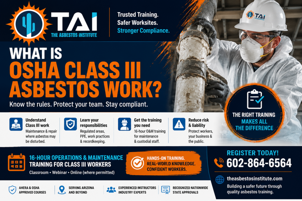 What Is OSHA Class III Asbestos Work?